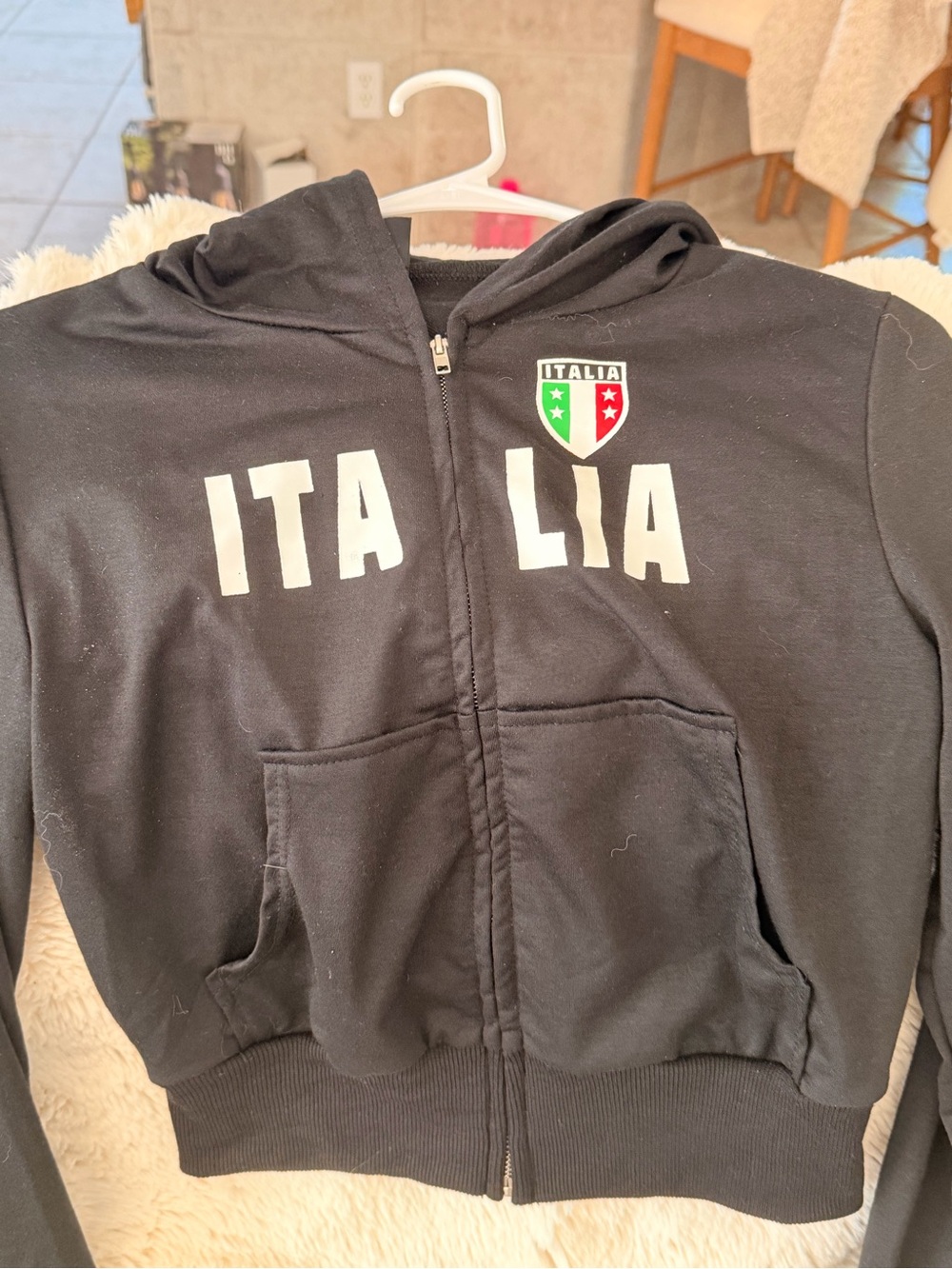 Women’s  Italia Zip-Up Hoodie - Black